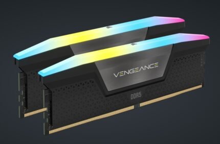 VENGEANCE® RGB 32GB (2x16GB) DDR5 DRAM 6400MT/s CL36 Memory Kit — Black