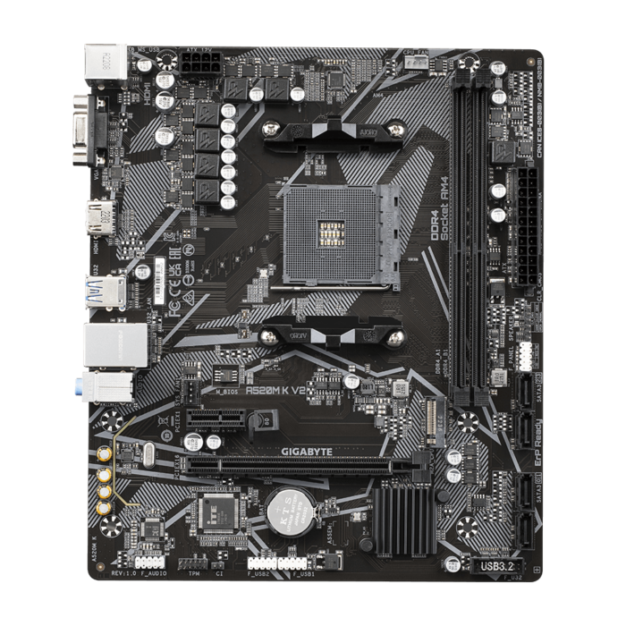 GIGABYTE MB A520M AMD K V2 1.0