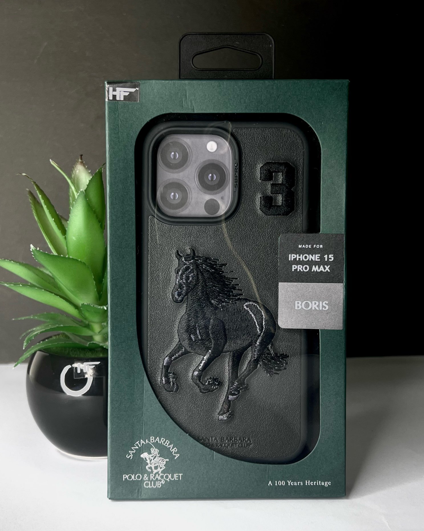 Polo Santa Barbara Boris Series Leather Case For Iphone 15 Pro Max