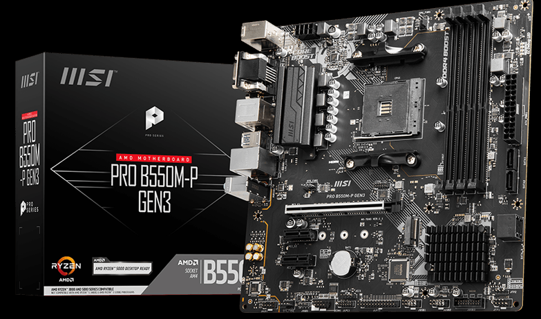 MSI PRO B550M-P GEN3 AM4 mATX | NEW MSI PRO B550M-P GEN3 AM4 mATX | NEW - Image 1