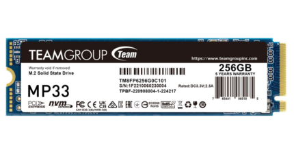 TEAMGROUP MP33 M.2 PCIe SSD 256GB