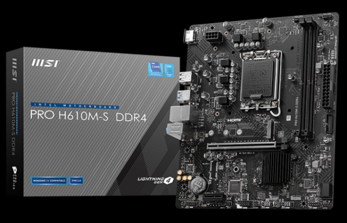MSI PRO H610M-S DDR4 M-ATX LGA 1700| NEW - Image 1