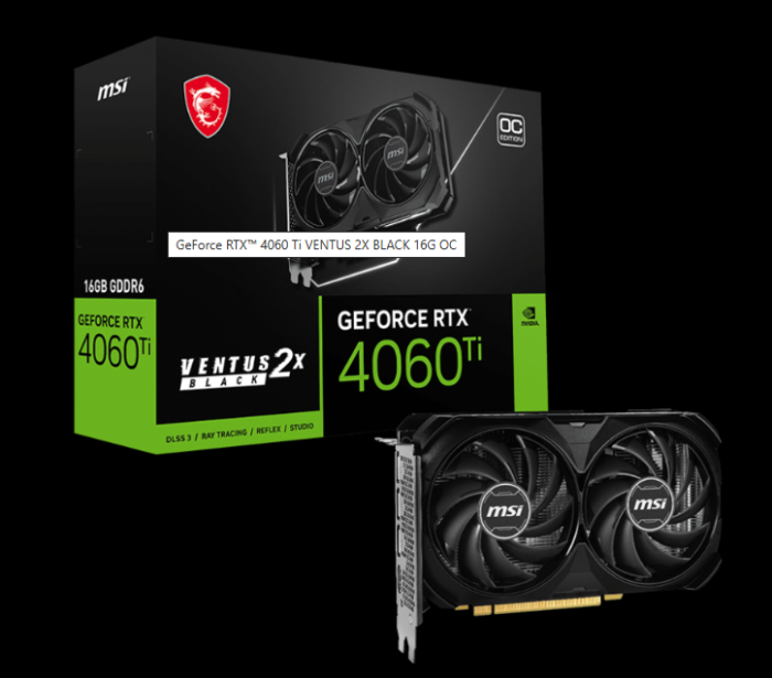 GeForce RTX™ 4060 Ti VENTUS 2X BLACK 16G OC