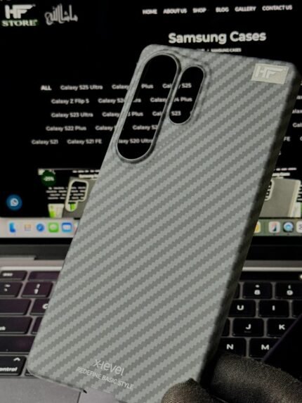 X-Level Redefine Basic Carbon Fiber Style Case For Samsung Galaxy S25 Ultra | Galaxy S25 Ultra Cases | S25 Ultra Covers In Pakistan
