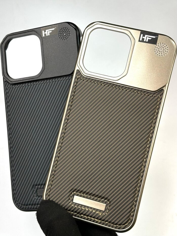 Luxury Alumium Perfume Leather Back Case for iPhone 16 pro max | Iphone 16 Pro Max Cases | Iphone 16 Pro Max Covers In Pakistan