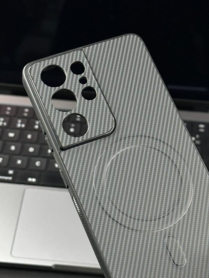 Premium Texture Carbon Look MagSafe Back Case For Samsung Galaxy S21 Ultra