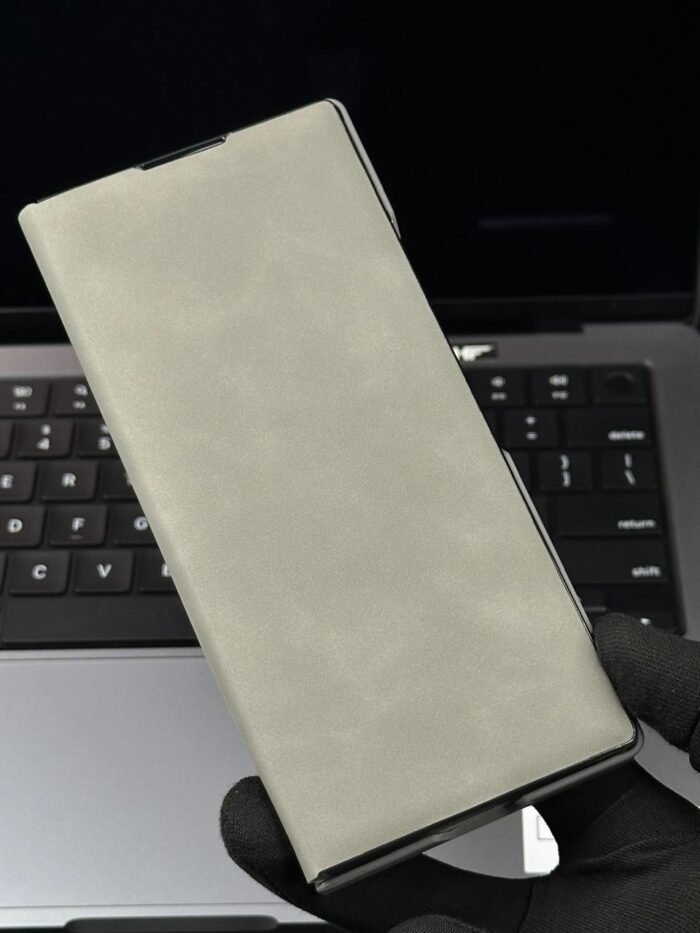 Premium Leather Design With Ring Holder Back Case For Samsung Galaxy Z Fold 7 - Image 8