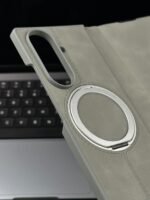 Premium Leather Design With Ring Holder Back Case For Samsung Galaxy Z Fold 7 - Image 6