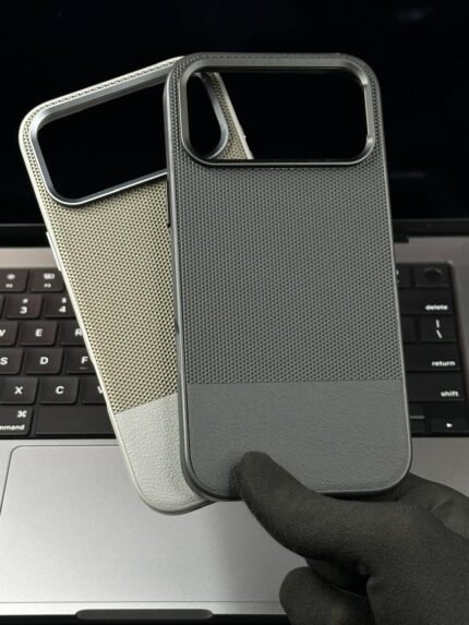 Vegan Matrix Leather Back Case For iPhone 17 Pro Max