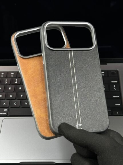 Premium Quality Leather Shell Back Case For iPhone 17 Pro Max