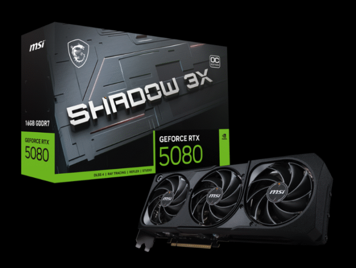 MSI GeForce RTX 5080 16G SHADOW 3X OC