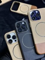 Vegan MagSafe Matrix Leather Textured Back Case For all iPhone Apple Models Best Price in Pakistan  - Image 8
