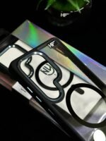 NJOYNY Color Border Magsafe Acrylic Back Case For Samsung Galaxy S25 Ultra | Galaxy S25 Ultra Covers