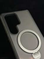 NJOYNY Color Border Matt Back Magsafe Stand Case For Samsung Galaxy S25 Ultra | Galaxy S25 Ultra Covers