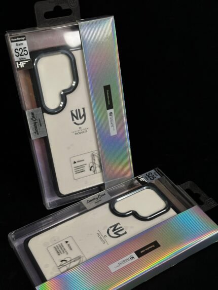 NJOYNY Color Border Acrylic Back Case For Samsung Galaxy S25 Ultra | Galaxy S25 Ultra Covers